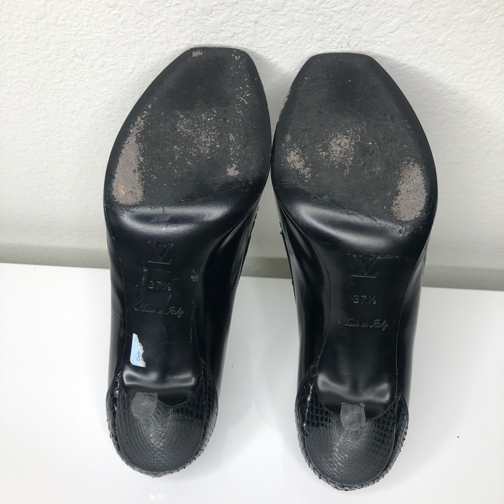 Louis Vuitton Mary Jane Snake Peep Toe Heels - Picture 5 of 7